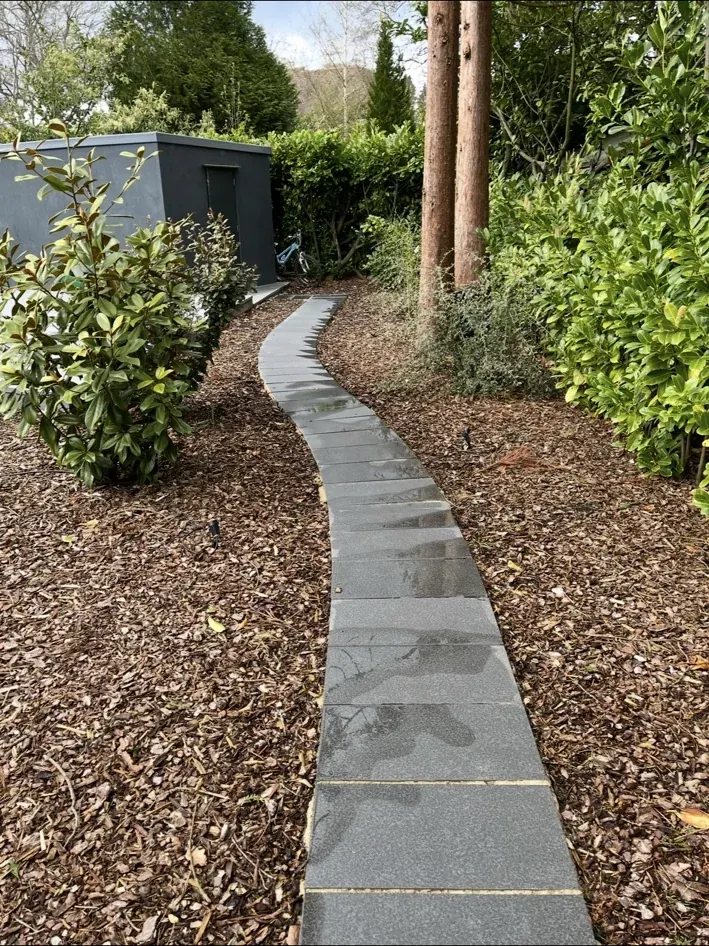 Cleaned garden pathway