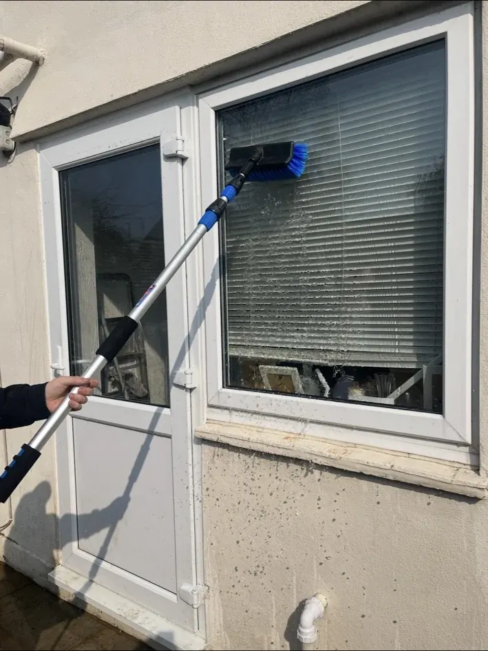 Exterior window and door cleansing